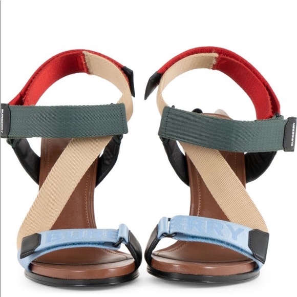 Burberry | Shoes | Bnib Burberry Patterson Colorblock Sandals | Poshmark